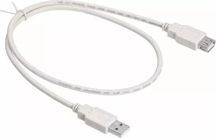 Кабель Buro -удлинитель USB2.0-AM-AF-0,75M USB A(m) USB A(f) 0.75м белый