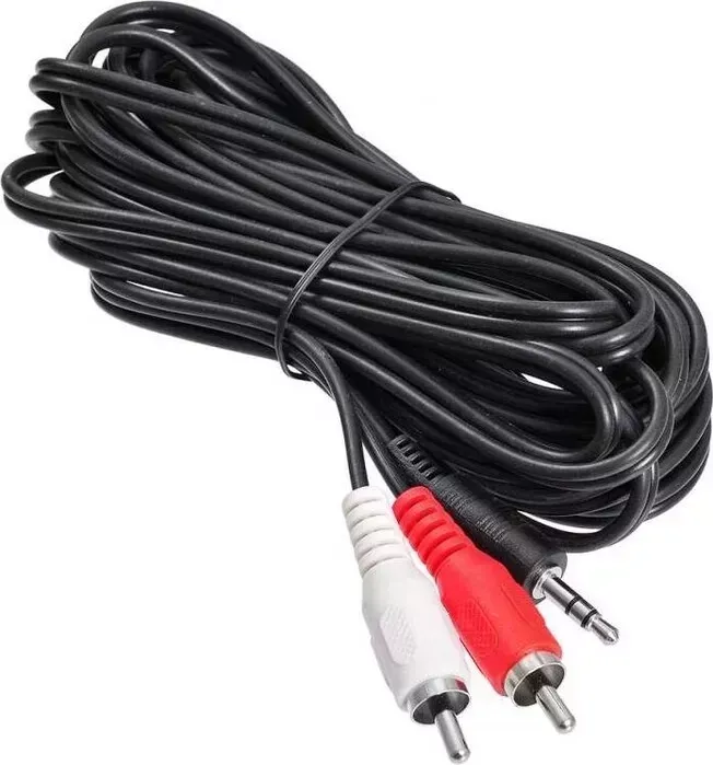 Кабель соединительный Buro аудио Jack 3.5 (m)/2xRCA (m) 5 м. черный (BAAC010-5)