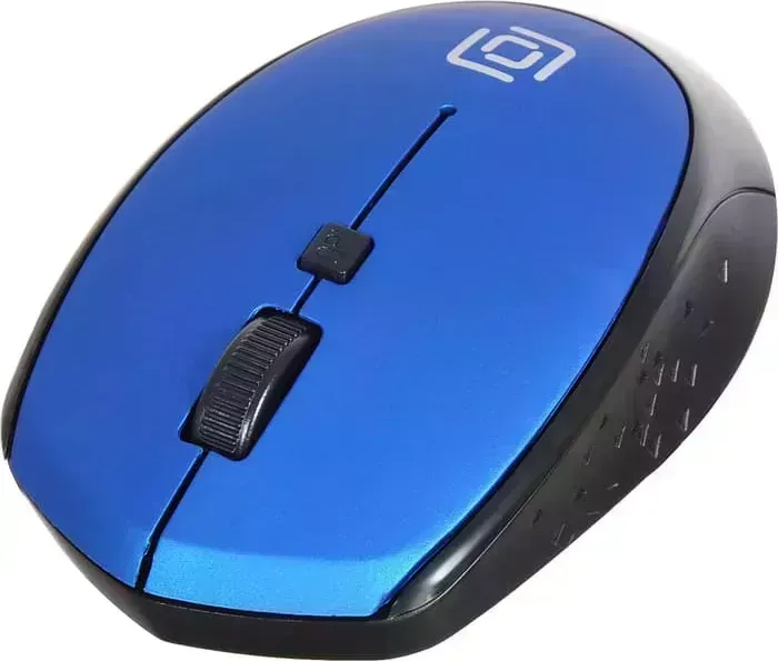 Мышь проводная Oklick 488MW черный/синий оптическая (1600dpi) бес USB для ноутбука (4but) (1196569)