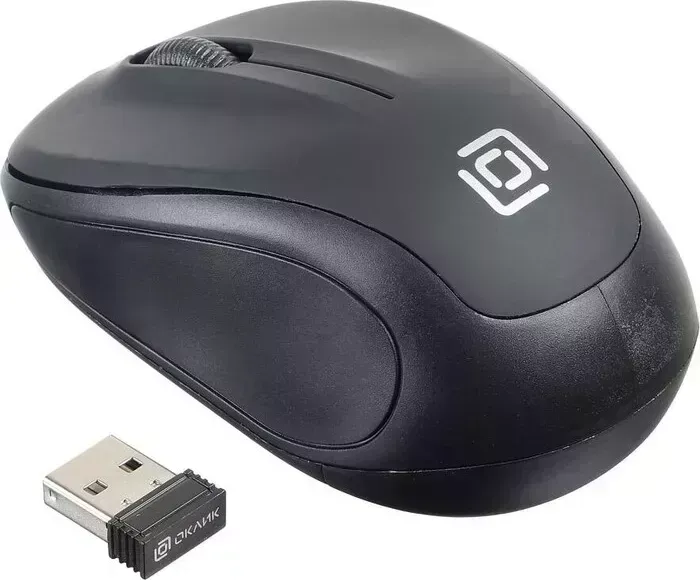 Мышь проводная Oklick 665MW черный оптическая (1000dpi) бес USB для ноутбука (3but) (1025130)