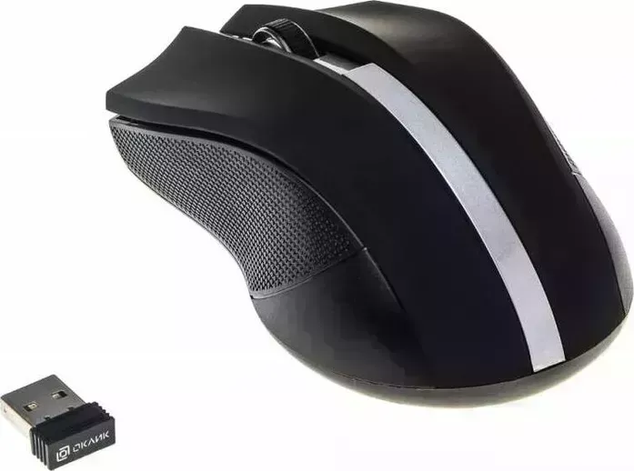 Мышь проводная Oklick 615MW черный/серебристый оптическая (1000dpi) бес USB для ноутбука (3but) (412860)