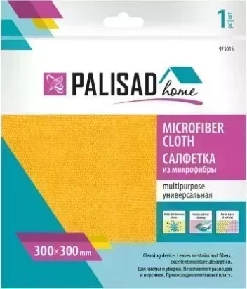 Салфетка PALISAD универс. из микрофибры 300X300 мм, оранжевая, 923015