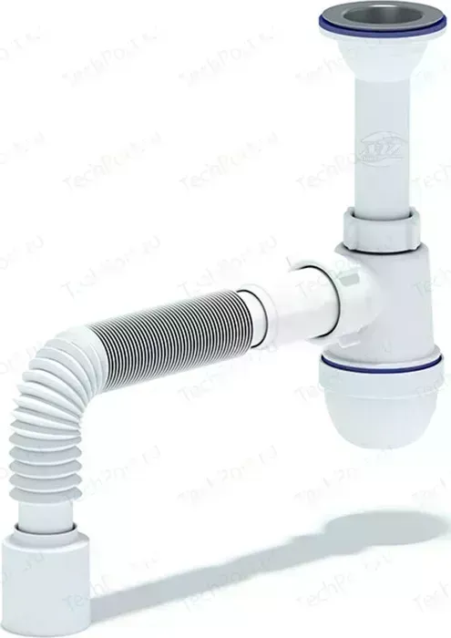 Сифон для кухонной мойки АНИ пласт с решеткой D70 и гофрой D50 (C0510)
