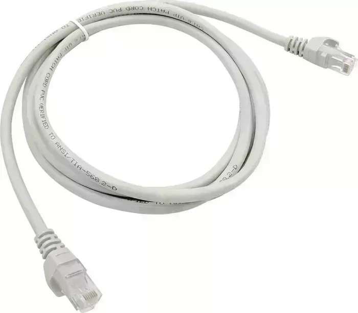 Кабель Патч-корд Buro UTP 4 пары cat6 CCA molded 2м серый RJ-45 (m)-RJ-45 (m)
