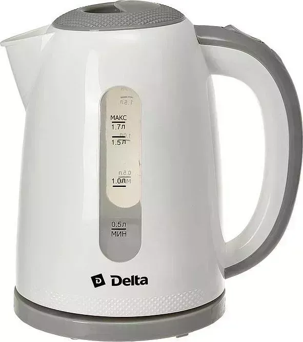 Чайник электрический DELTA DL-1106 белый с серым