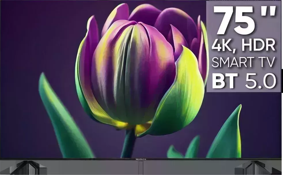 Телевизор TopDevice TOPDEVICE TDTV75CS06U_BK UHD SMART