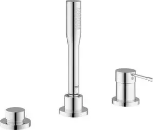 Смеситель на борт ванны Grohe Essence New 3 отверстия, с монтажным бором (19976001, 29037000)