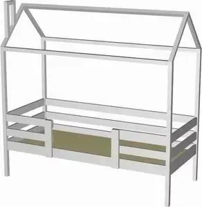 Кровать-домик RooRoom кд-2С 140x70 серый