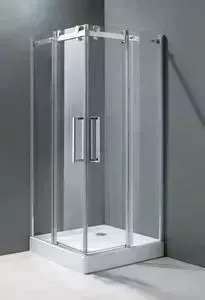 Душевой уголок CEZARES STYLUS-O-M-A-2-90-C-Cr с поддоном, профиль хром, стекло прозрачное
