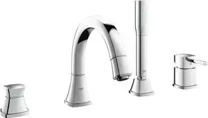 Смеситель на борт ванны Grohe Grandera 4 отверстия, с монтажным бором , с механизмом (19936000, 29037000)
