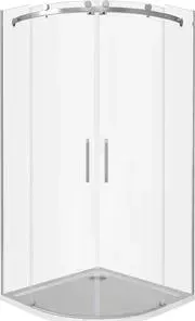 Душевой уголок Good Door Altair R-TD-100 с поддоном, профиль хром, стекло прозрачное с рисунком (АЛ00008, ЛП00011)