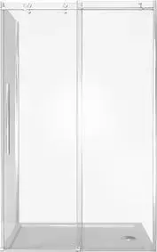 Душевой уголок Good Door Puerta WTW+SP-140-90 с поддоном, профиль хром, стекло прозрачное (ПУ00007, ПУ00010, ЛП00005)