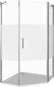 Душевой уголок Good Door Pandora PNT-90-T-CH профиль хром, стекло прозрачное с рисунком (ПД00048)