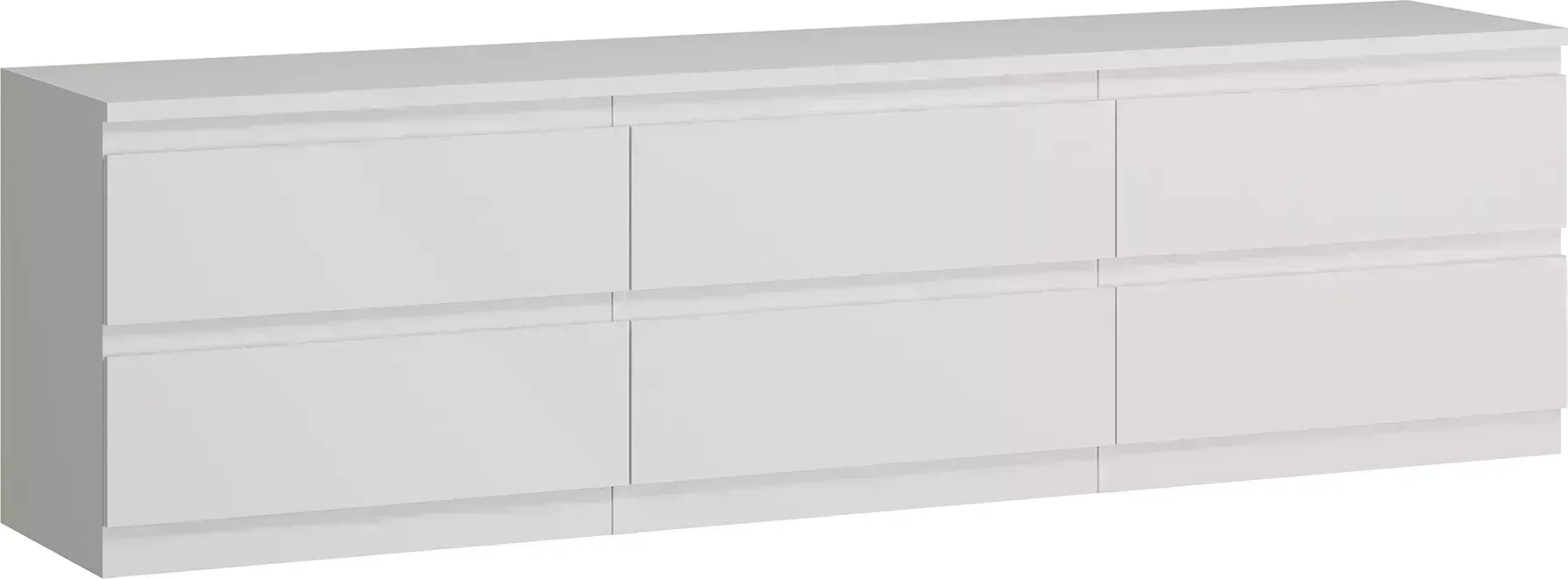 Тумба VMG Industry (для IKEA) Кастор 6 ящиков белая