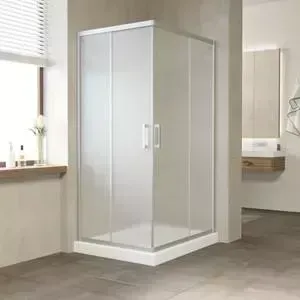 Душевой уголок Vegas Glass ZA 0110*100 07 10 профиль матовый хром, стекло сатин
