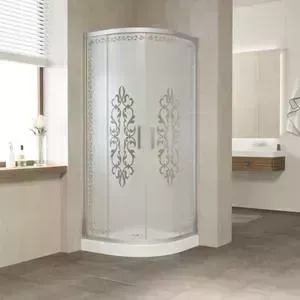 Душевой уголок Vegas Glass ZS-F 0090 07 01 профиль матовый хром, стекло матовое с узором Felicita2