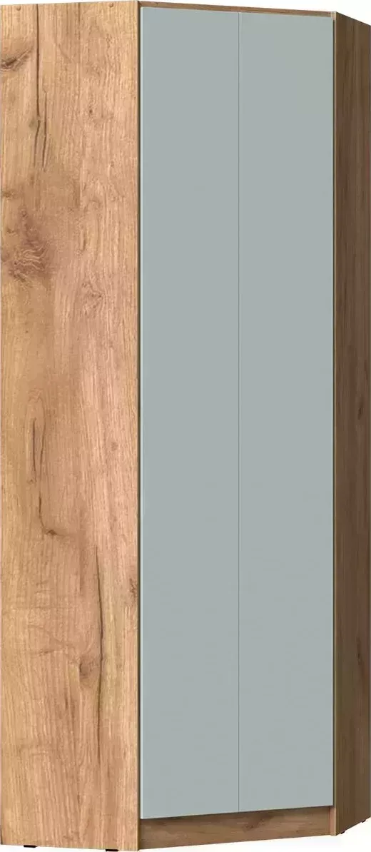 Шкаф угловой Миф Челси Color мята / дуб крафт