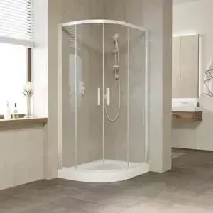Душевой уголок Vegas Glass ZS-F 110*100 01 01 профиль белый, стекло прозрачное
