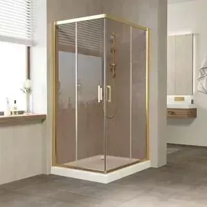 Душевой уголок Vegas Glass ZA 110*90 09 05 профиль золото, стекло бронза