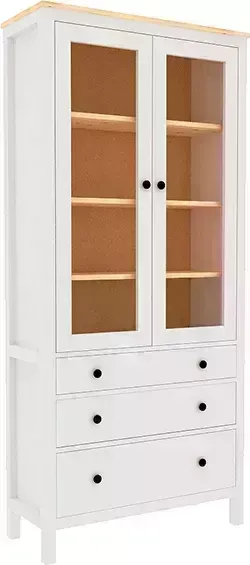 Шкаф комбинированный VMG Industry (для IKEA) KHIMKI белый / натуральный