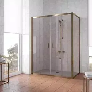 Душевой уголок Vegas Glass Z2P+ZPV 150*90 05 05 профиль бронза, стекло бронза
