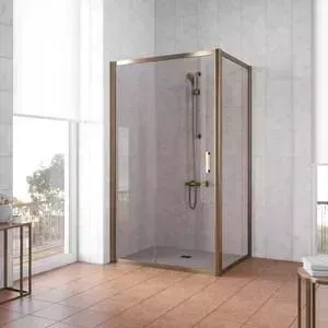 Душевой уголок Vegas Glass ZP+ZPV 140*70 05 05 профиль бронза, стекло бронза