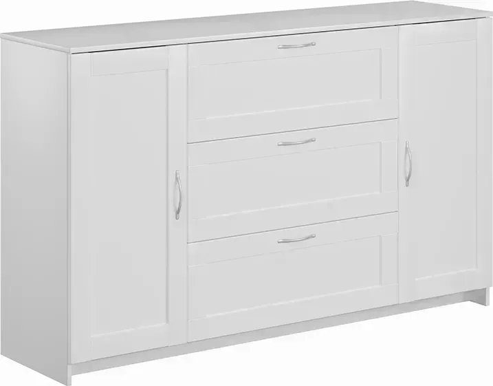 Комод VMG Industry (для IKEA) с дверцами Сириус 3 ящика белый