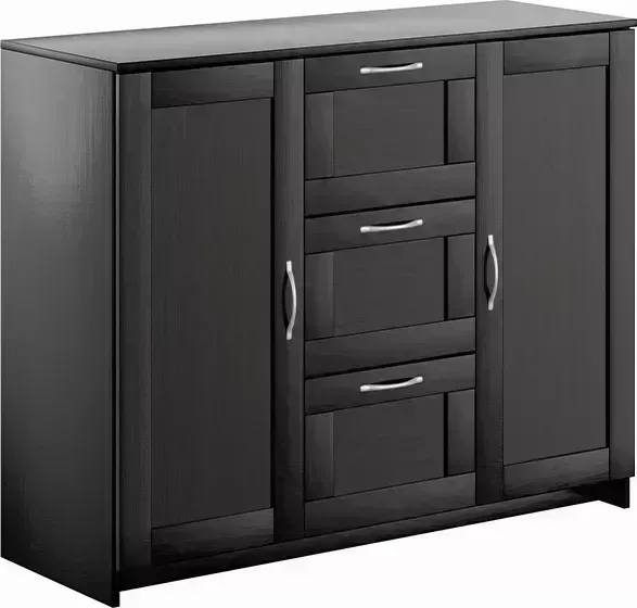 Комод VMG Industry (для IKEA) с дверцами Сириус 3 ящика дуб венге