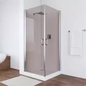 Душевой уголок Vegas Glass EA 90*90 08 05 профиль глянцевый хром стекло бронза