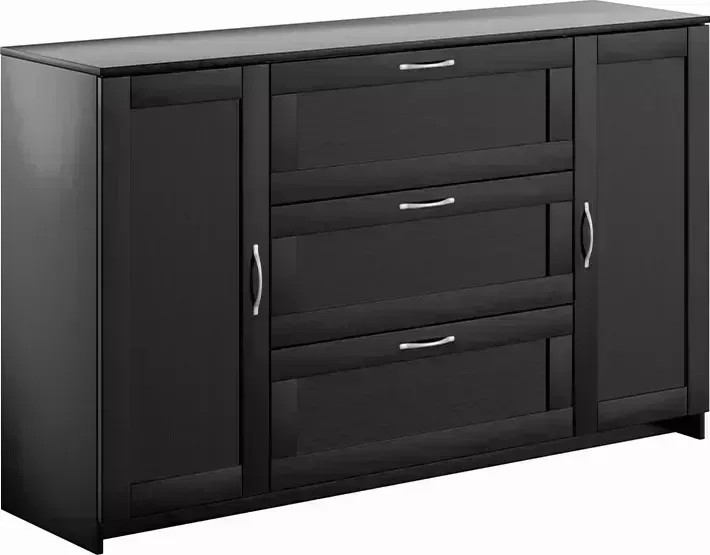 Комод VMG Industry (для IKEA) с дверцами Сириус 3 ящика дуб венге