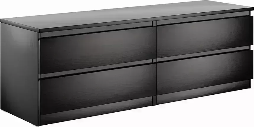 Комод VMG Industry (для IKEA) низкий Мальта 4 ящика дуб венге