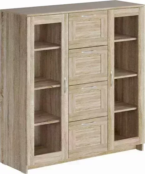 Шкаф VMG Industry (для IKEA) -витрина Сириус 4 ящика сонома
