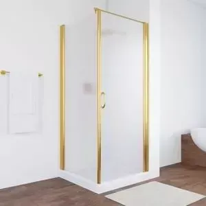 Душевой уголок Vegas Glass EP-Fis 80*80 09 10 R правый, профиль золото стекло сатин