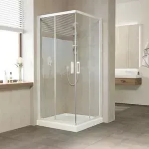 Душевой уголок Vegas Glass ZA 0090 01 01 профиль белый, стекло прозрачное