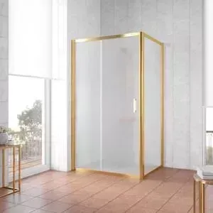 Душевой уголок Vegas Glass ZP+ZPV 150*90 09 10 профиль золото, стекло сатин