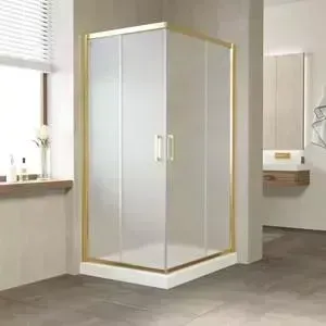 Душевой уголок Vegas Glass ZA 120*80 09 10 профиль золото, стекло сатин