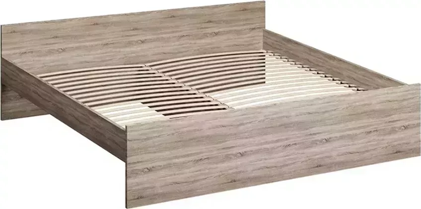 Кровать VMG Industry (для IKEA) двуспальная Орион дуб сонома