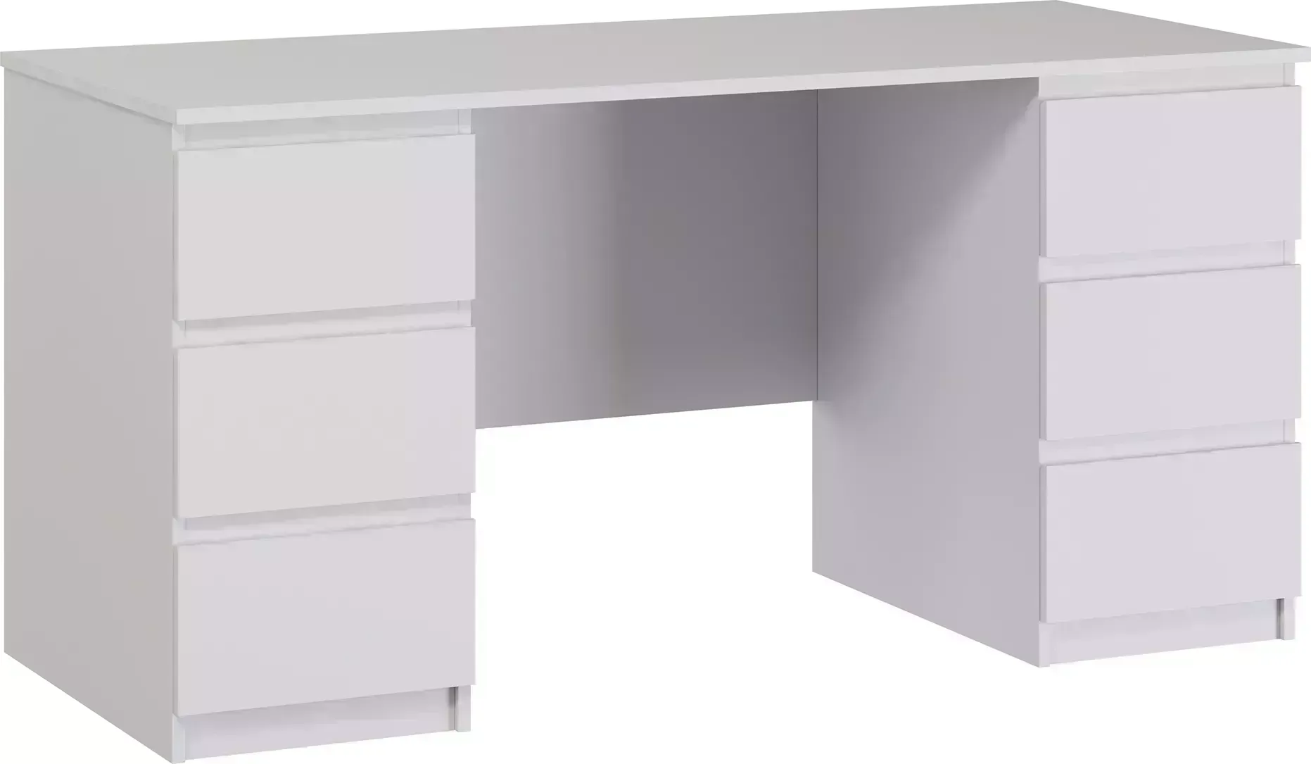 Стол письменный VMG Industry (для IKEA) 6 Кастор белый ящиков
