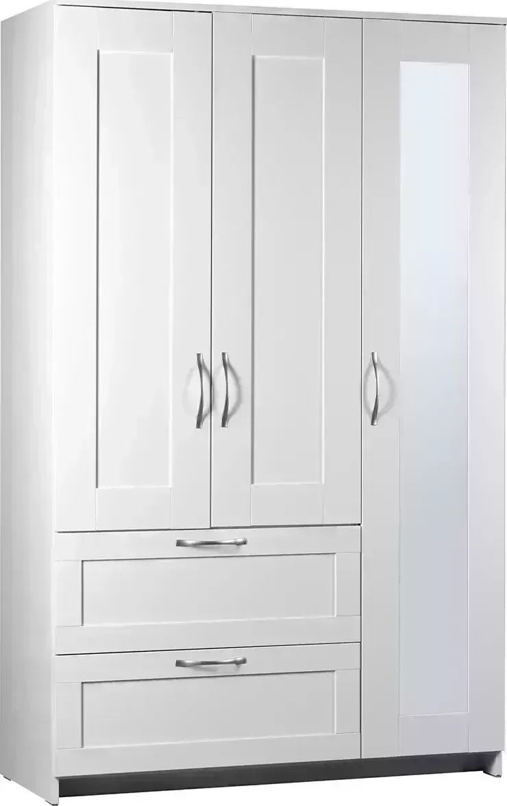 Шкаф VMG Industry (для IKEA) трехстворчатый Сириус белый с двумя ящиками