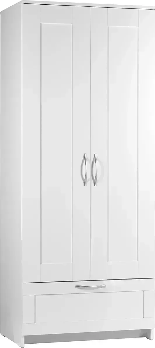 Модуль гостиной VMG Industry (для IKEA) Шкаф двухстворчатый Сириус белый с одним ящиком