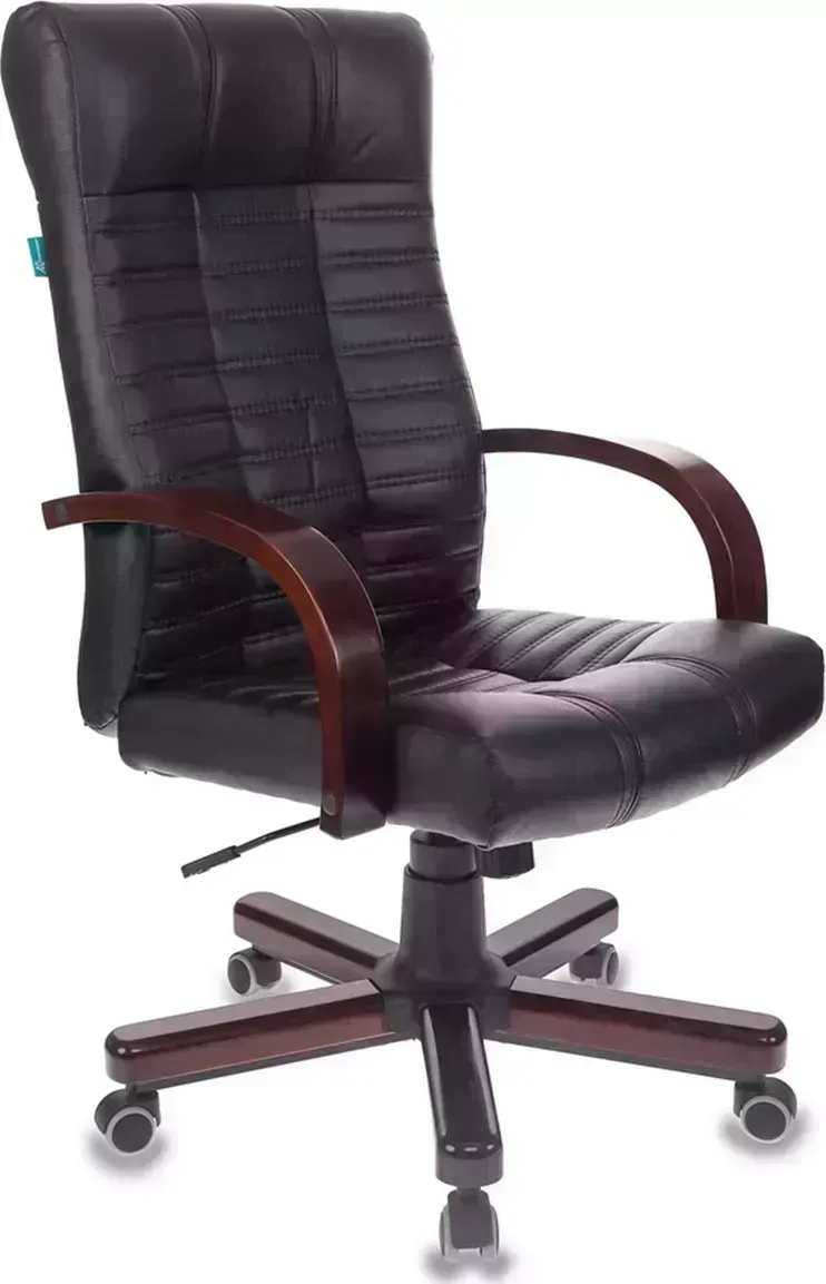 Кресло руководителя Бюрократ KB-10WALNUT черное