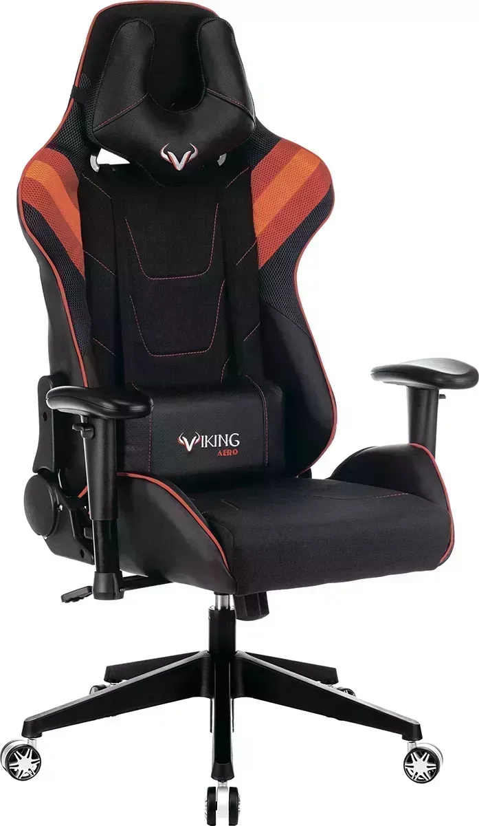 Кресло Бюрократ игровое Zombie Viking 4 Aero черное / красное