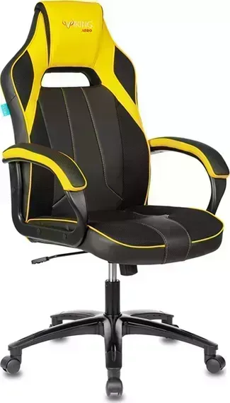 Кресло Бюрократ игровое Zombie Viking 2 Aero черное / желтое