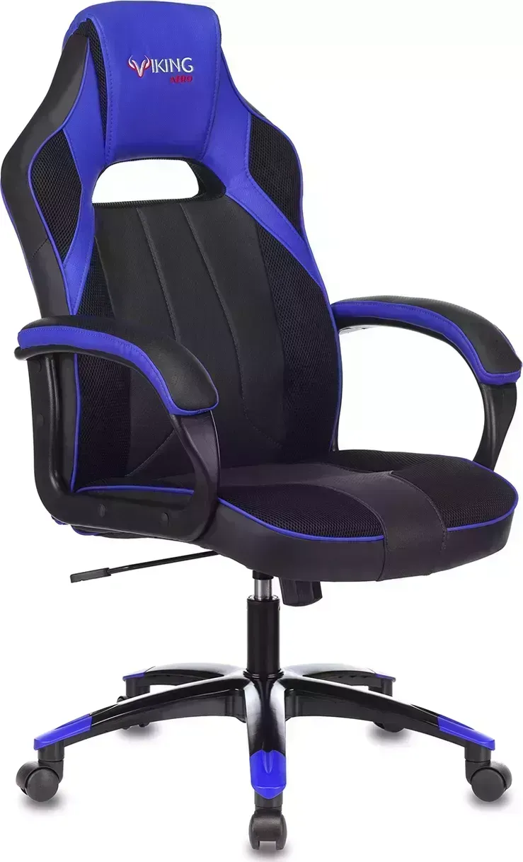 Кресло Бюрократ игровое Zombie Viking 2 Aero черное / синее