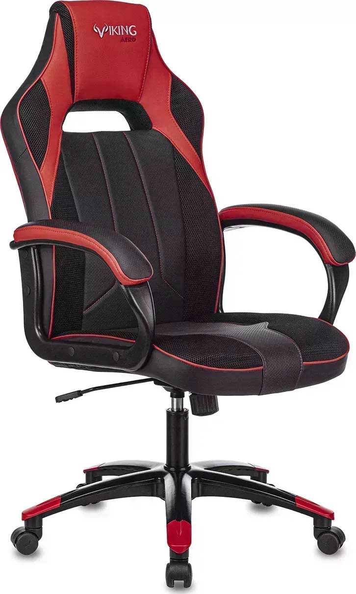 Кресло Бюрократ игровое Zombie Viking 2 Aero черное / красное