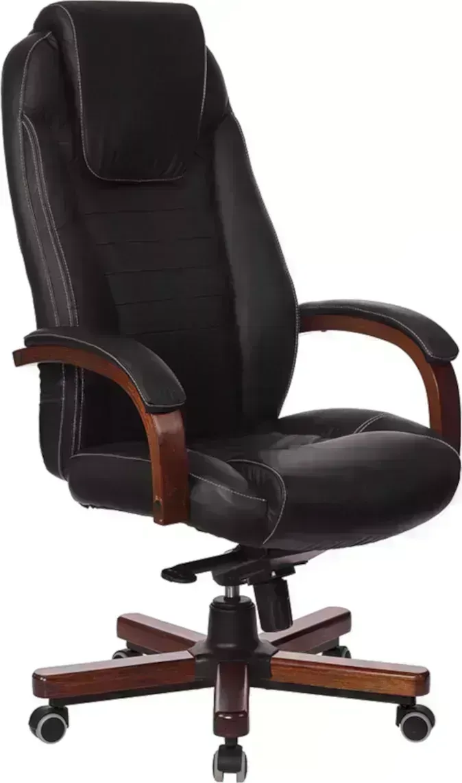 Кресло офисное Бюрократ T-9923WALNUT черное