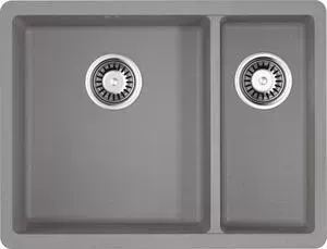 Мойка кухонная OMOIKIRI Kata 55-2-U-GR, 540х420, Leningrad Grey (4993390)