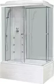 Душевая кабина Royal Bath 120х80х217 стекло левая белое/прозрачное (RB8120BP3-WT-L)