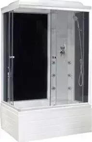 Душевая кабина Royal Bath 120х80х217 стекло правая черное/прозрачное (RB8120BP3-BT-R)