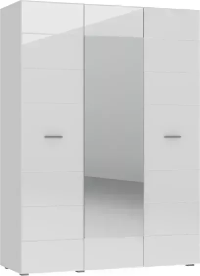 Шкаф НК Мебель Gloss 3-дверный белый глянец / белый бриллиант